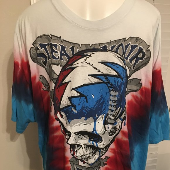 Steal Your Face Grateful Dead 2X T Shirt - Patriotic LB1 Box - Picture 3 of 9